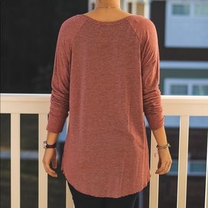 red striped “jegging” tee